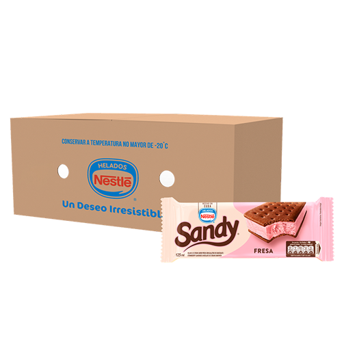 [08505] Sandy Ice Cream Sandwich, Strawberry Flavor